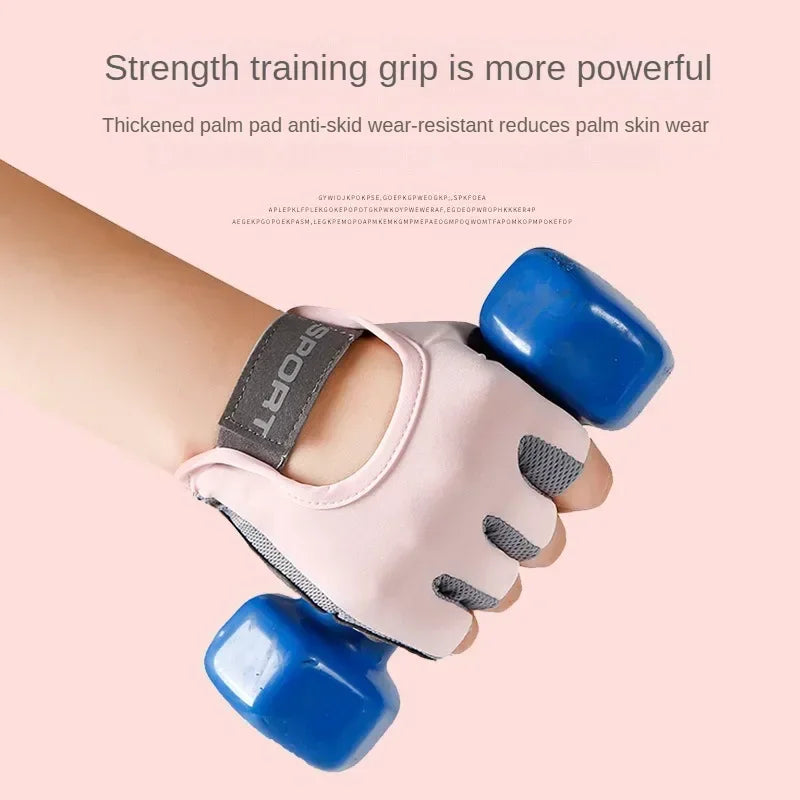 1 Pair Women Gym Gloves Weightlifting Fitness
